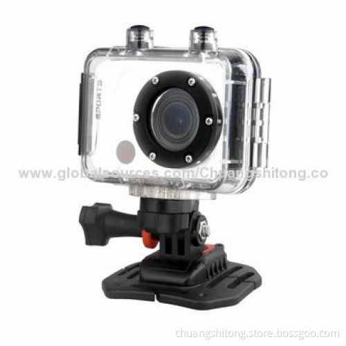 Action Sports Camera with 5.0MP CMOS Sensor & 2.0" LCD, Very Popular for Sports/Skiing/Bicycling